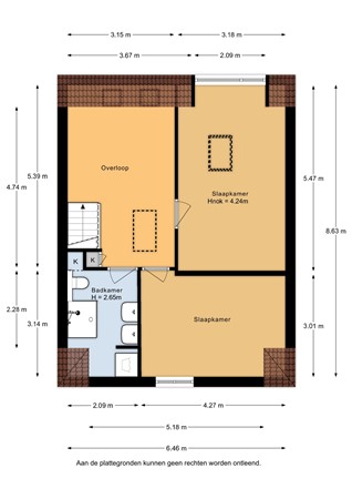 Floorplan - Amsterdamsestraatweg 214BS, 3551 CN Utrecht